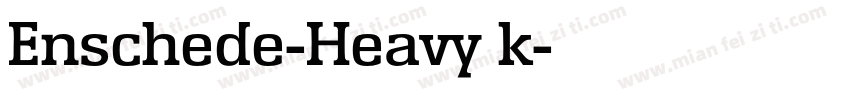 Enschede-Heavy k字体转换